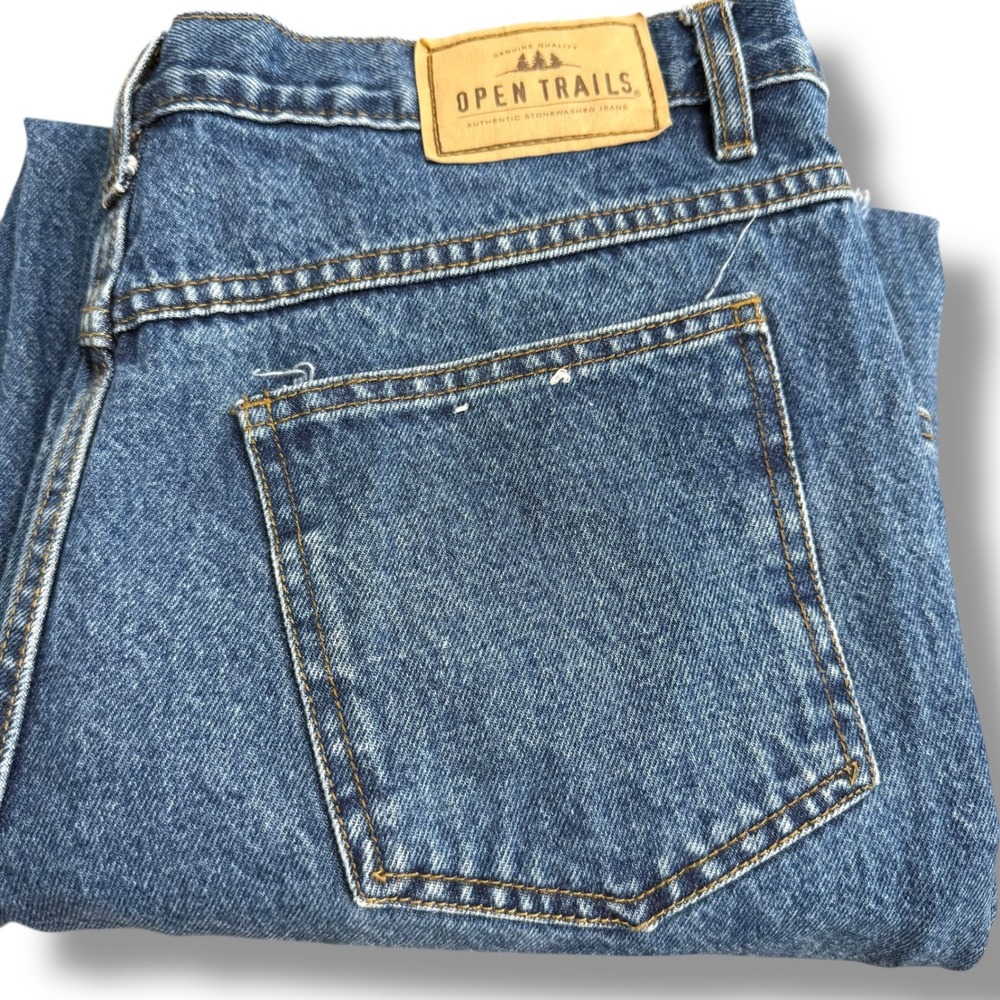 Open Trails Mens Blue Denim Jeans Authentic Stonewashed Size 36x34(36x30) - Picture 2 of 9